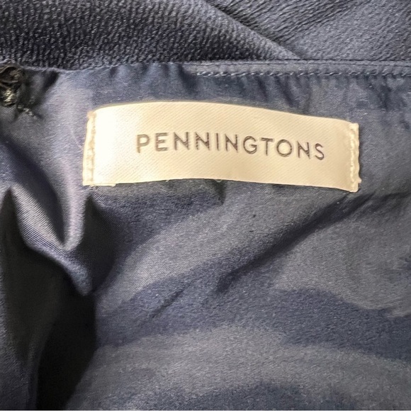 Pennington’s Satin Wrap Midi Skirt Navy Blue Size 22 - Picture 10 of 12